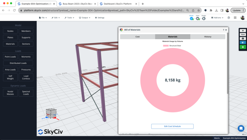 Optimizing A Steel Structure Using SkyCiv Beam And S3D SkyCiv Engineering