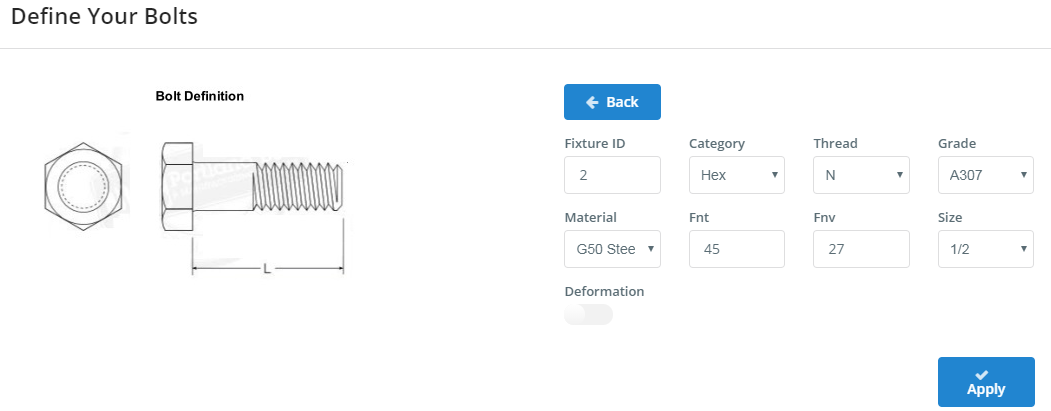 edit the properties of your bolt