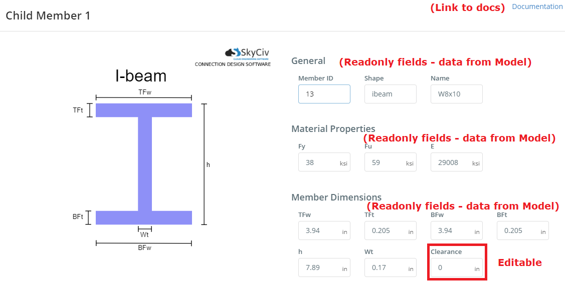 view connection assembly child member options