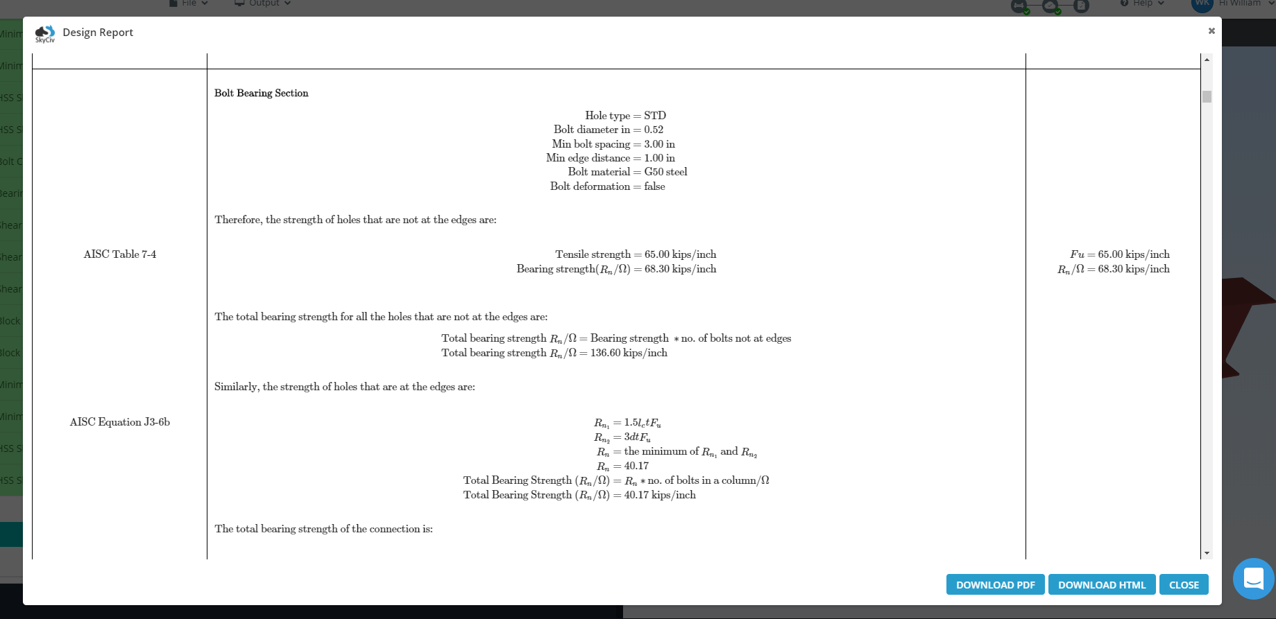 detailed report sample of collared plate