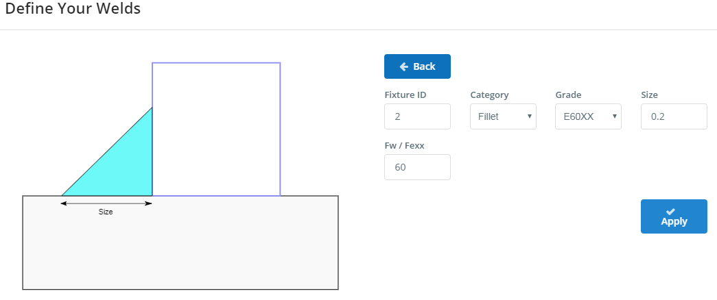 edit the properties of your weld