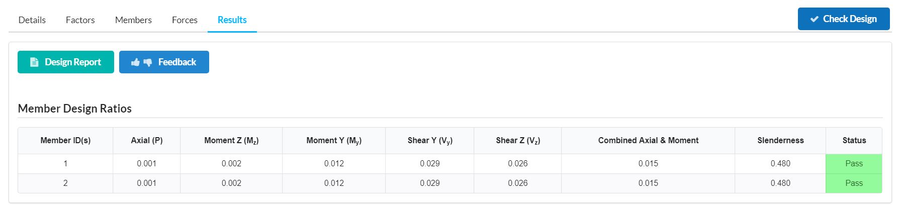 UI-Results-AISC, AISC 360-10 and AISC 360-16 Steel