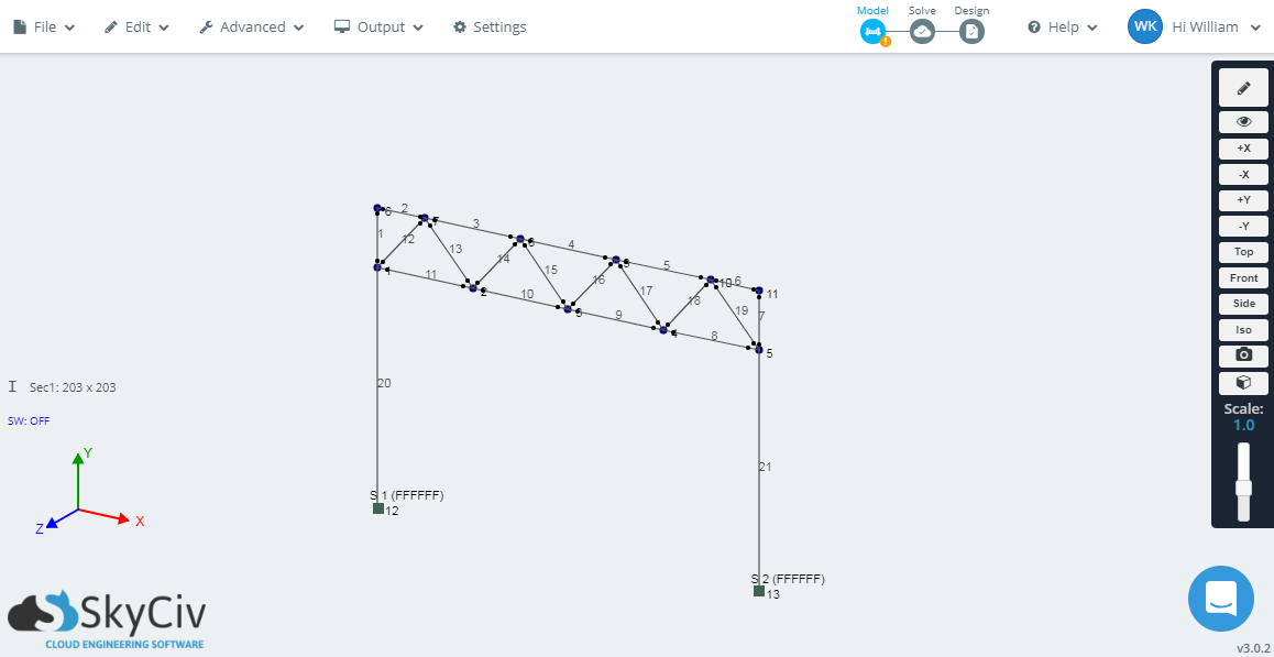 a single portal frame structure