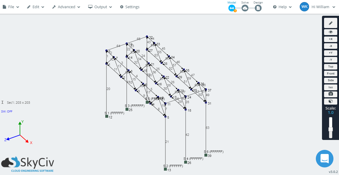 connecting the repeated portal frames together