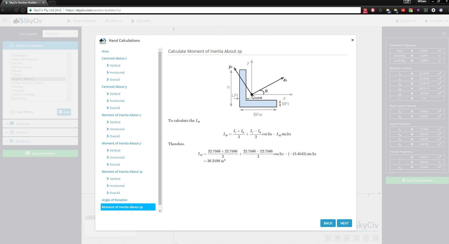 how to calculate moment of inertia