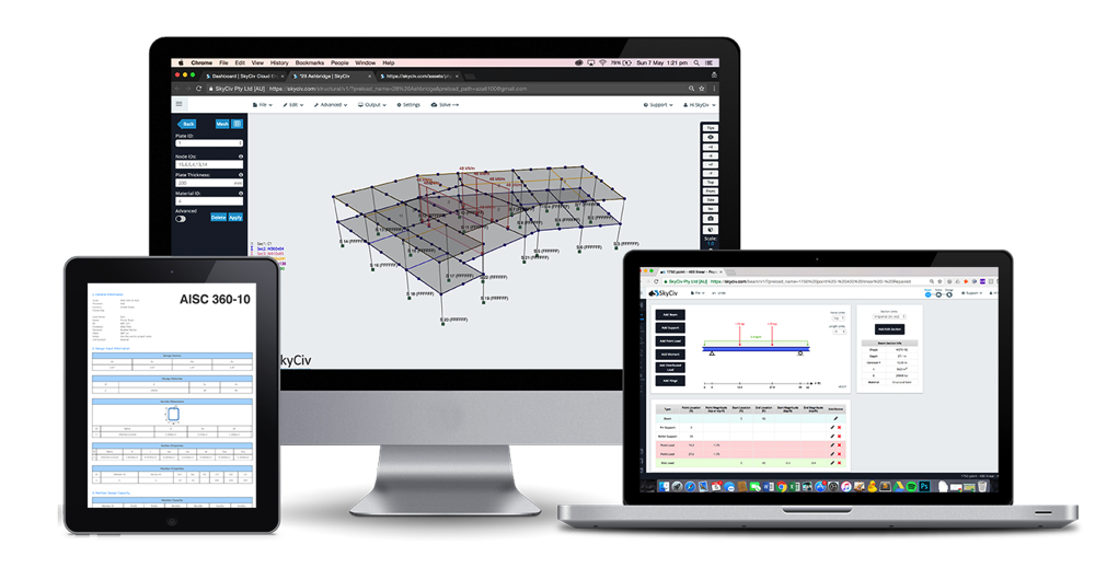 software-de-análisis-estructural-en-la-nube-mac-tablet-iphone un max o tableta cloud based structural design software on a max or tablet