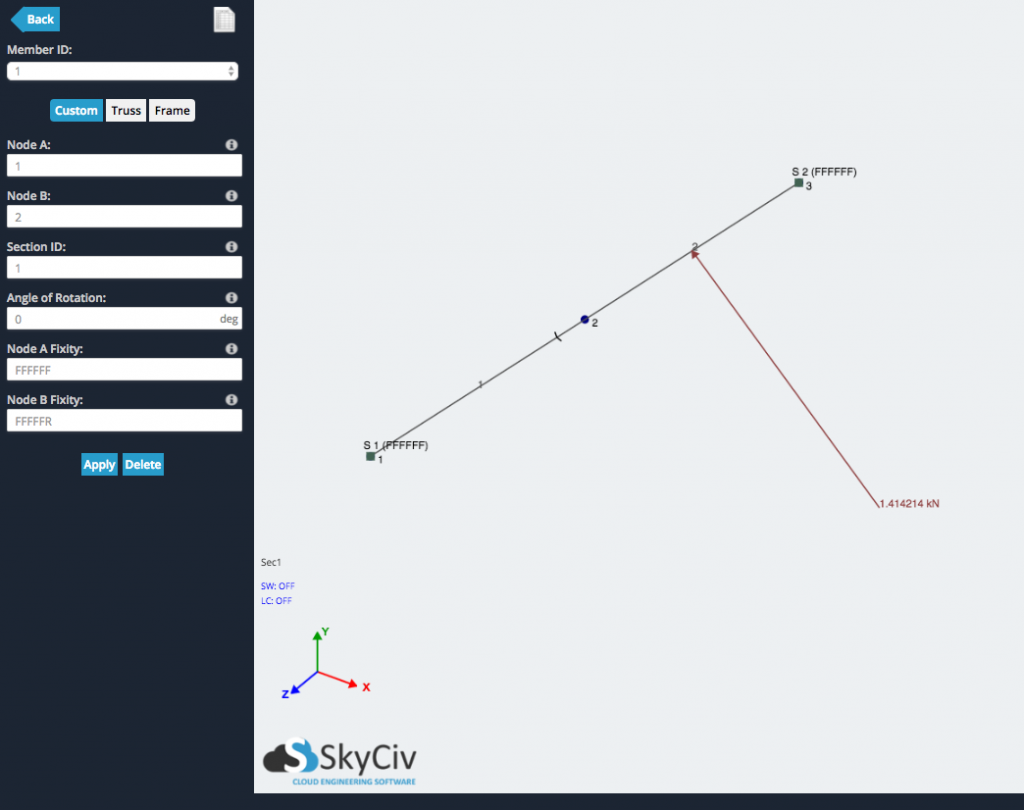 Петля-Соединение-SkyCiv-Программное обеспечение-Модель