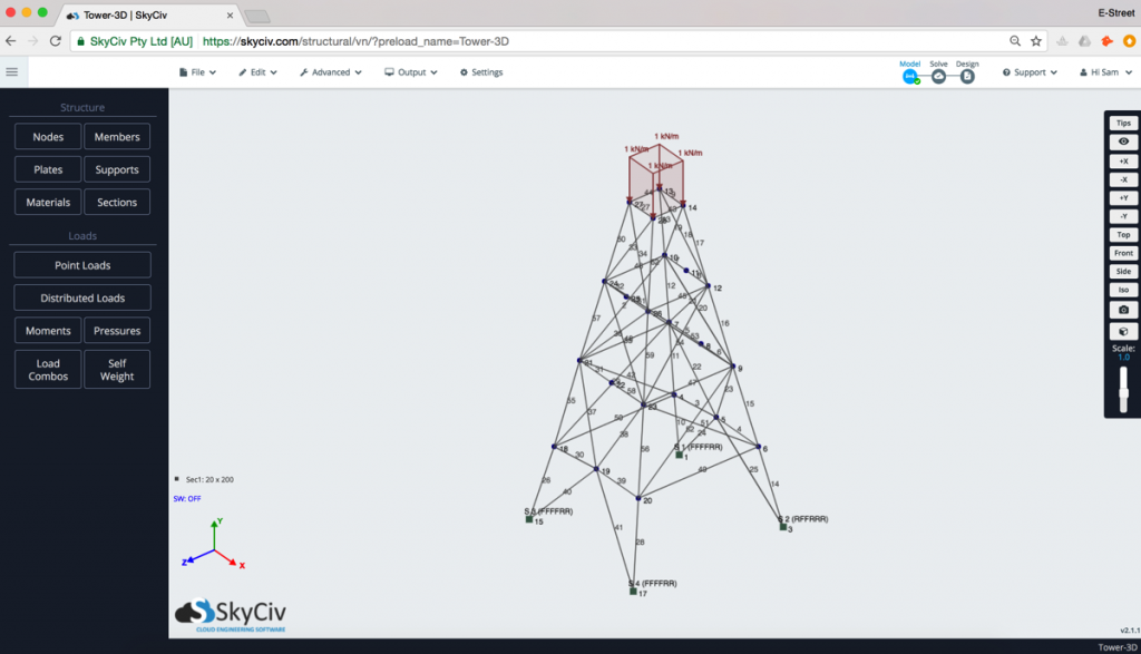 Tour-Concours pour les cours d'analyse structurelle