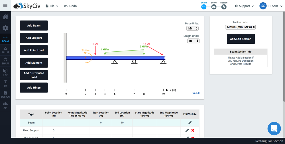 Beam Chart Maker