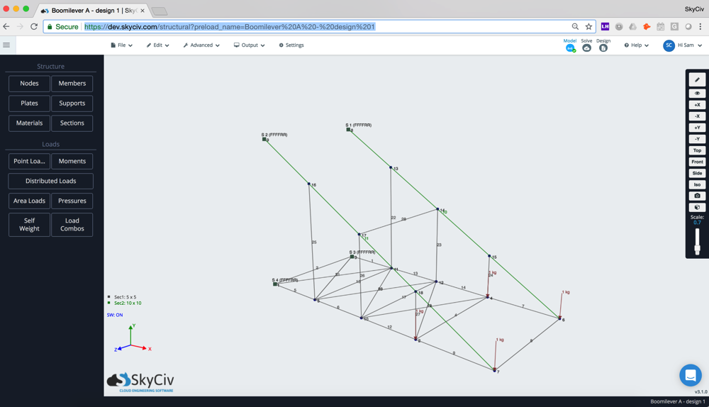 Science-Olympiad-Skyciv-Tutorial-Wireframe-Boomilever