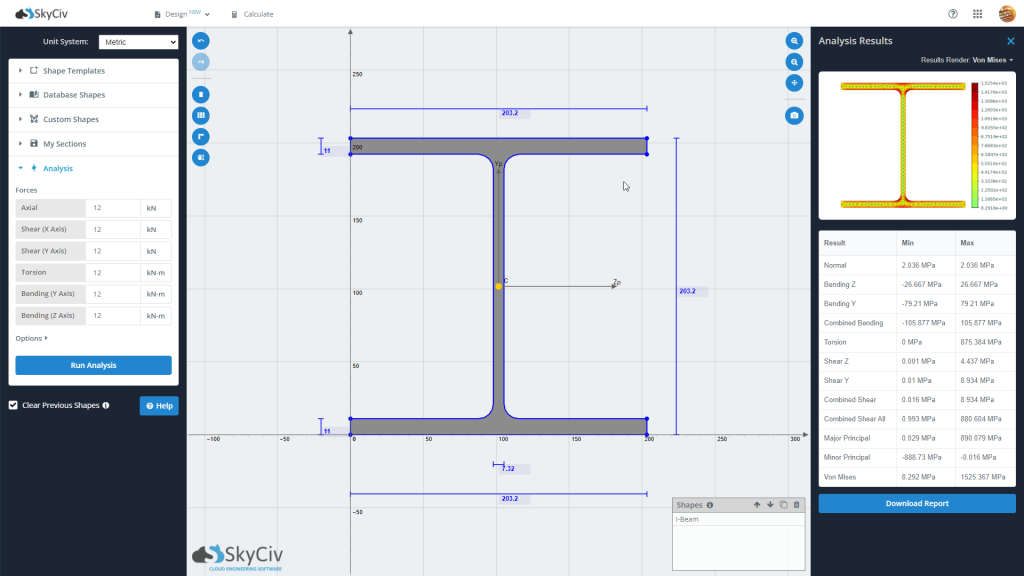 Section Builder FEA