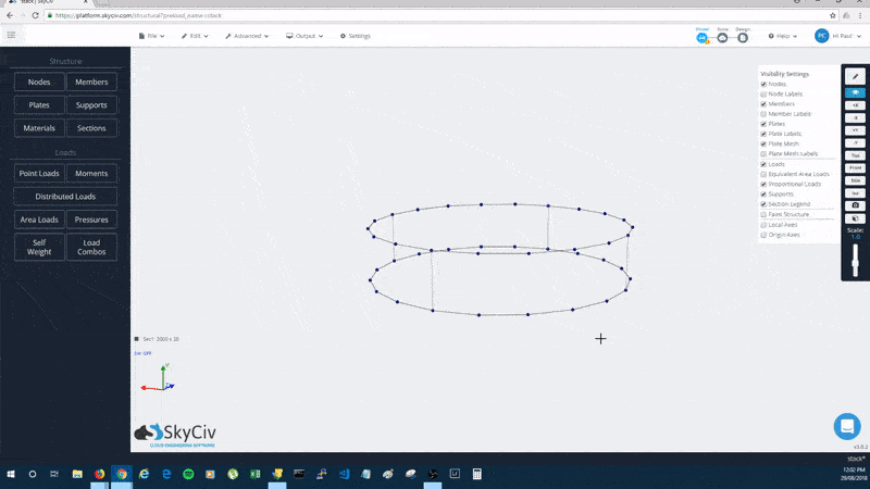 Modèle plus rapide, SkyCiv, Ingénierie en ligne, Logiciel d'ingénierie cloud, Répéter le miroir