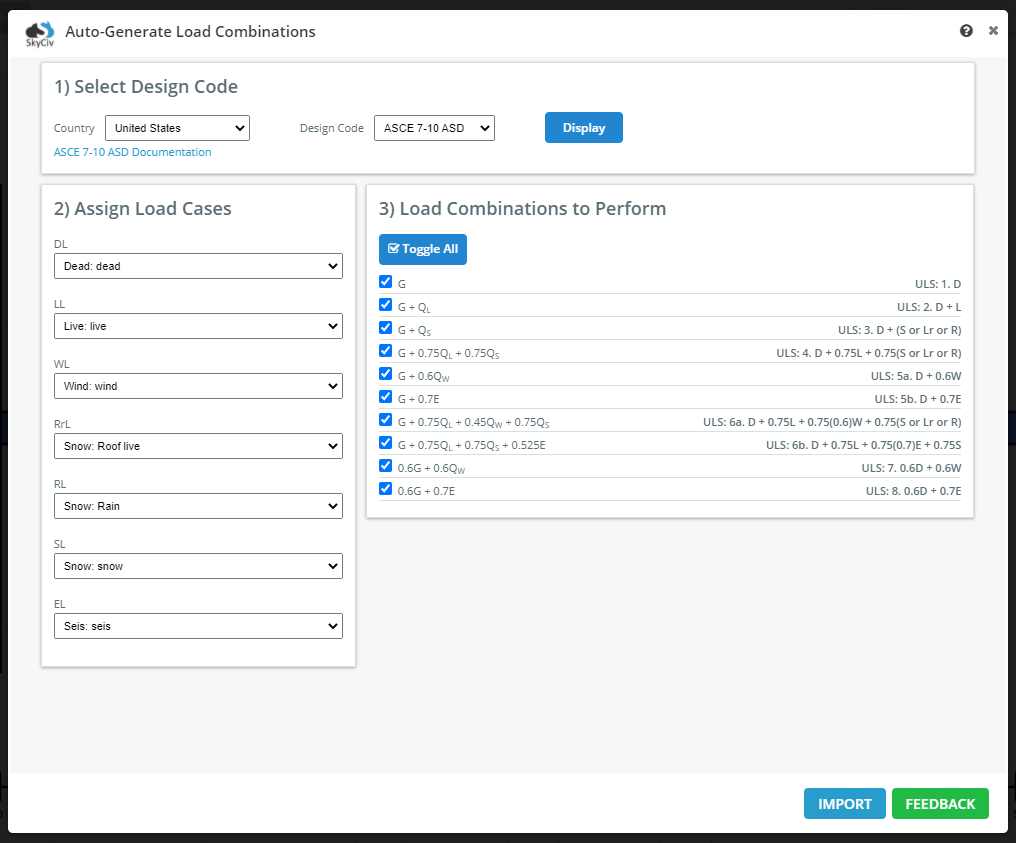 Combinazioni di carico su trave SkyCiv
