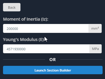 Seção de feixe SkyCiv