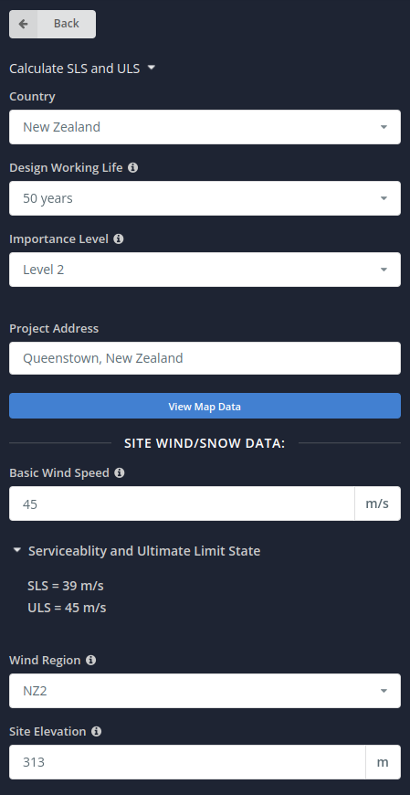 AS/NZS 1170.2 Site Parameters
