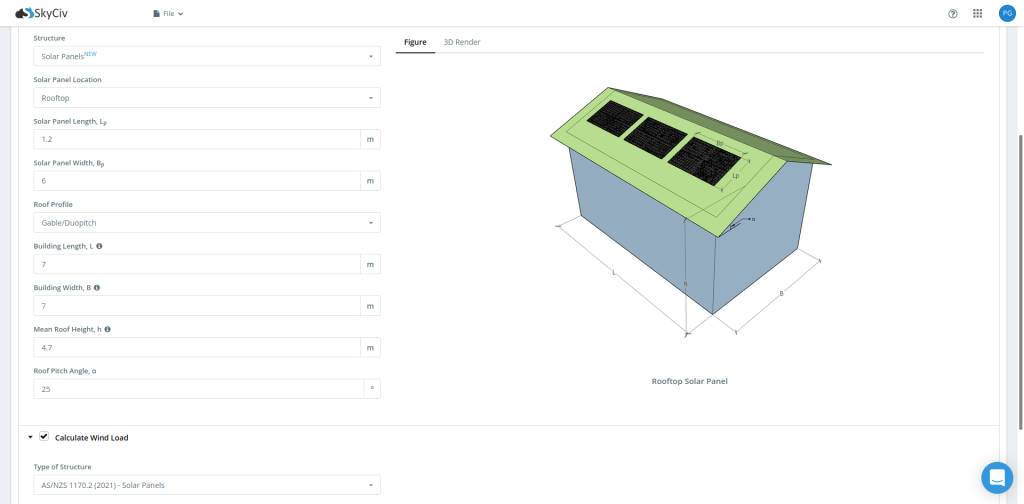 AS/NZS 1170.2 (2021) Wind Load Calculations (Solar Panels) SkyCiv Cloud Structural Analysis
