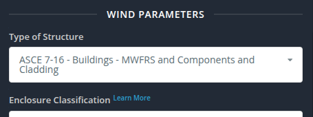 Combined MWFRS and Components and Cladding option