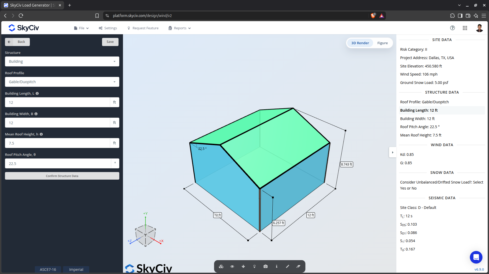 EKSENLER 7 structure input parameters for buildings