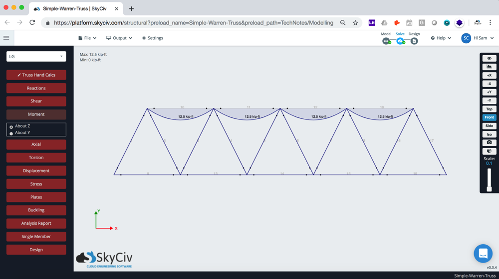 bending-force-in-truss