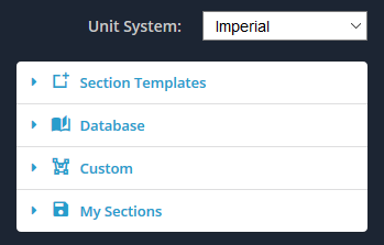 Un certain nombre d'outils utiles sont à votre disposition dans le générateur de section 1