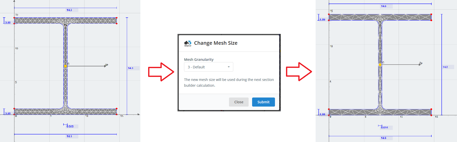 Un certain nombre d'outils utiles sont à votre disposition dans le générateur de section 9