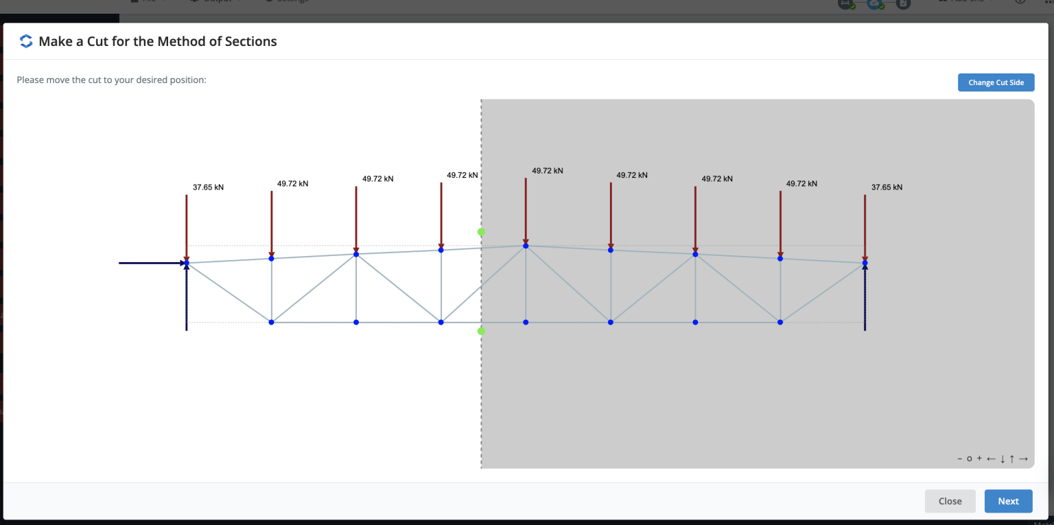 Method-of-sections-truss-calculation-example-skyciv | SkyCiv Engineering