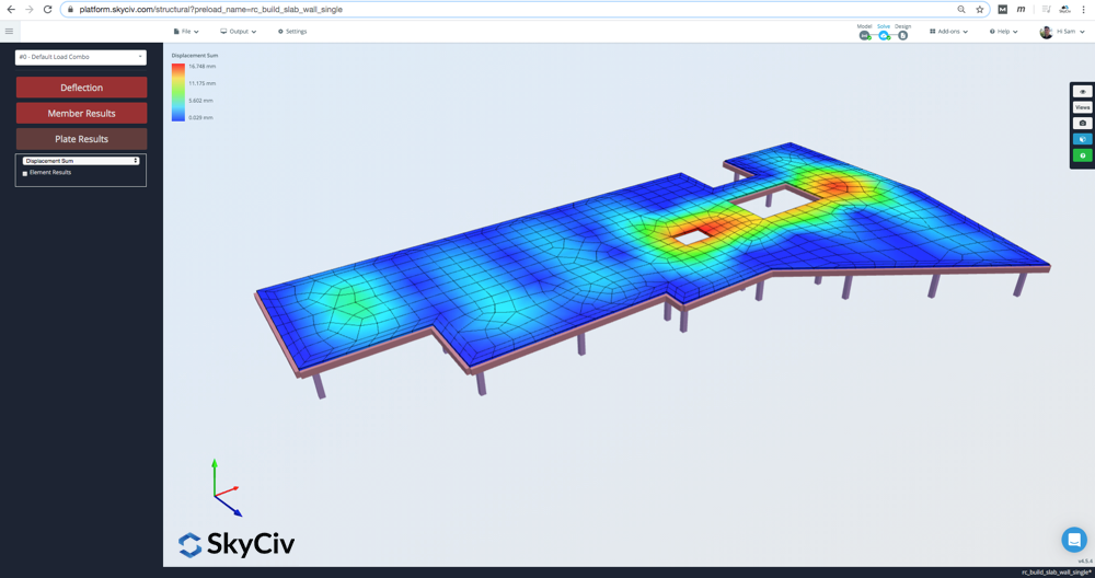 plate-analysis-skyciv-deflection-simple