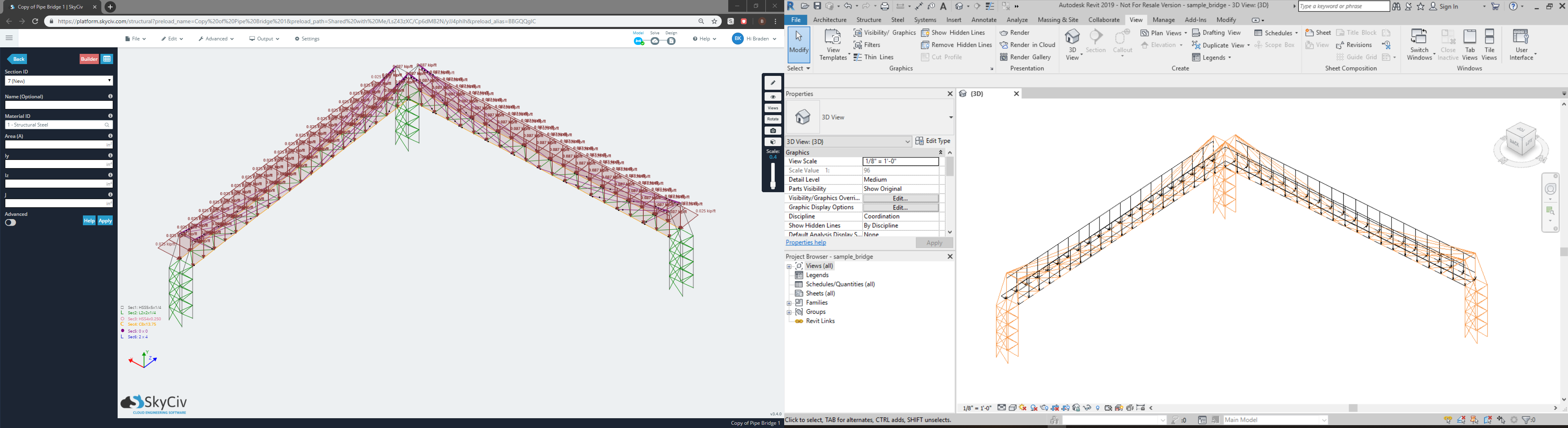 revit_analytical_load SkyCiv Cloud Structural Analysis Software