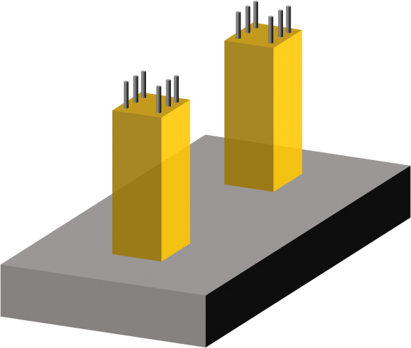 figura-combinado-fundación, tipos de cimientos, fundación de pie