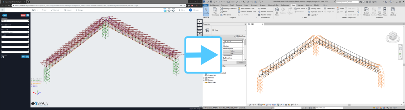 Ejemplo de una sección de viga personalizada que se está construyendo de hormigón y acero utilizando SkyCiv Section Builder