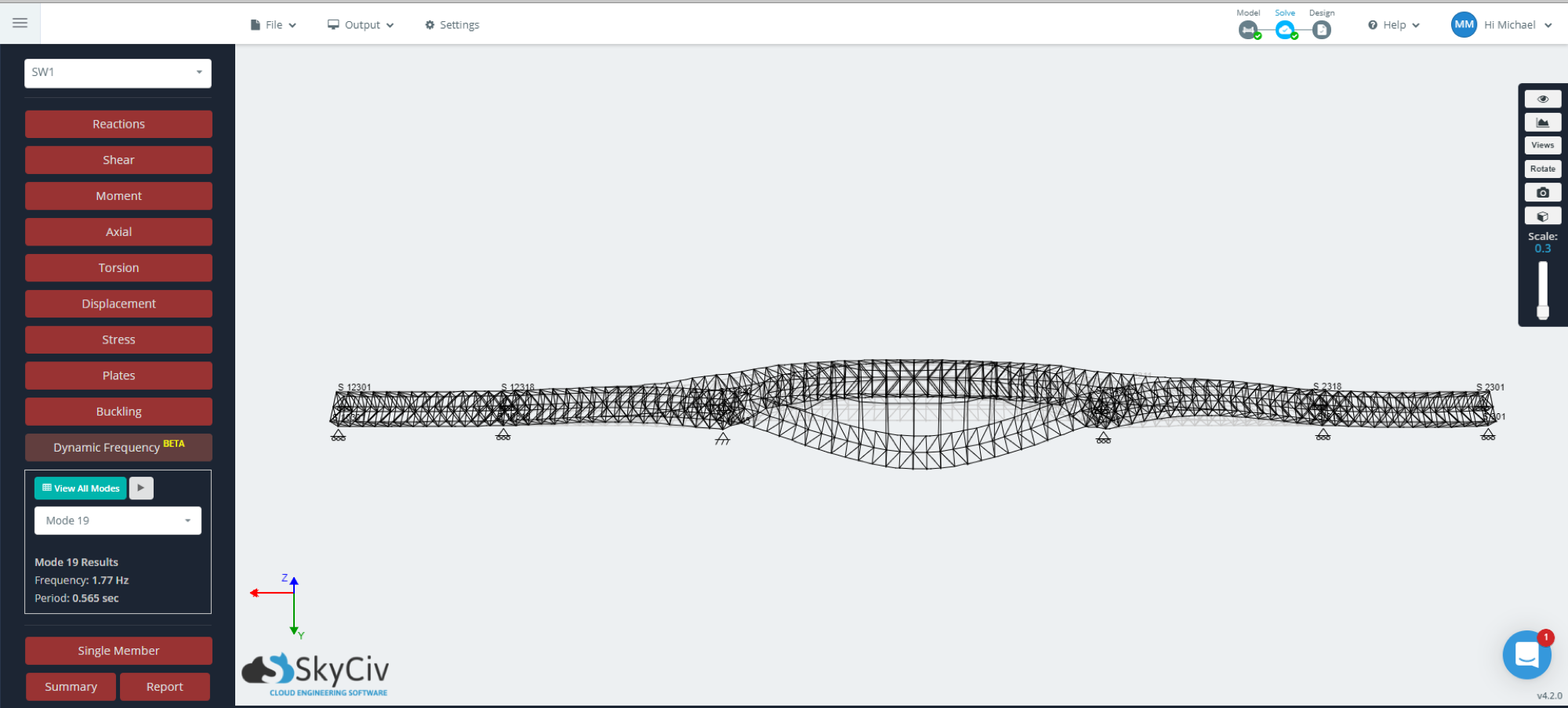 桥梁模态分析skyciv结构软件