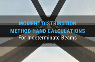 Cálculos manuais do método de distribuição de momentos para vigas indeterminadas