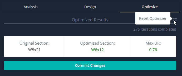 Beam Reset Optimizer