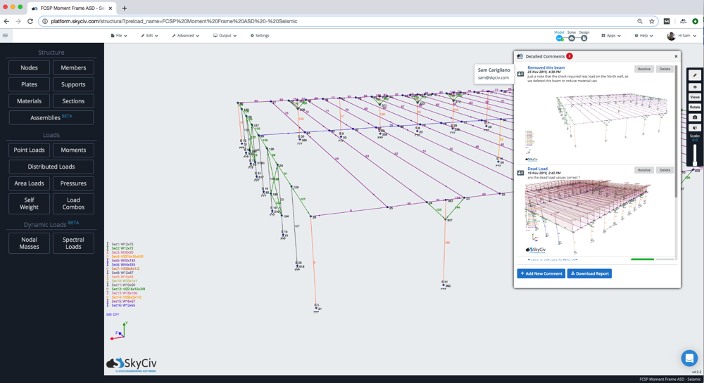 structural analysis live comments