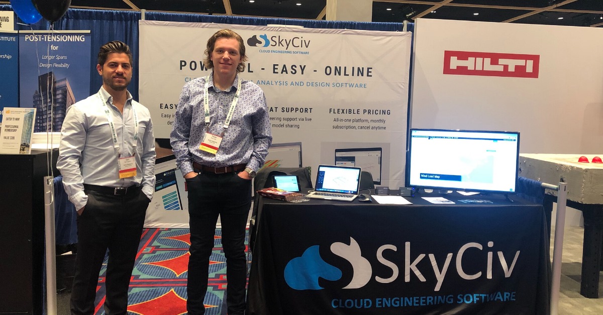 structural engineering conferences around the USA - skyciv booth