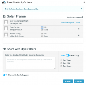 File Sharing UI Window Details