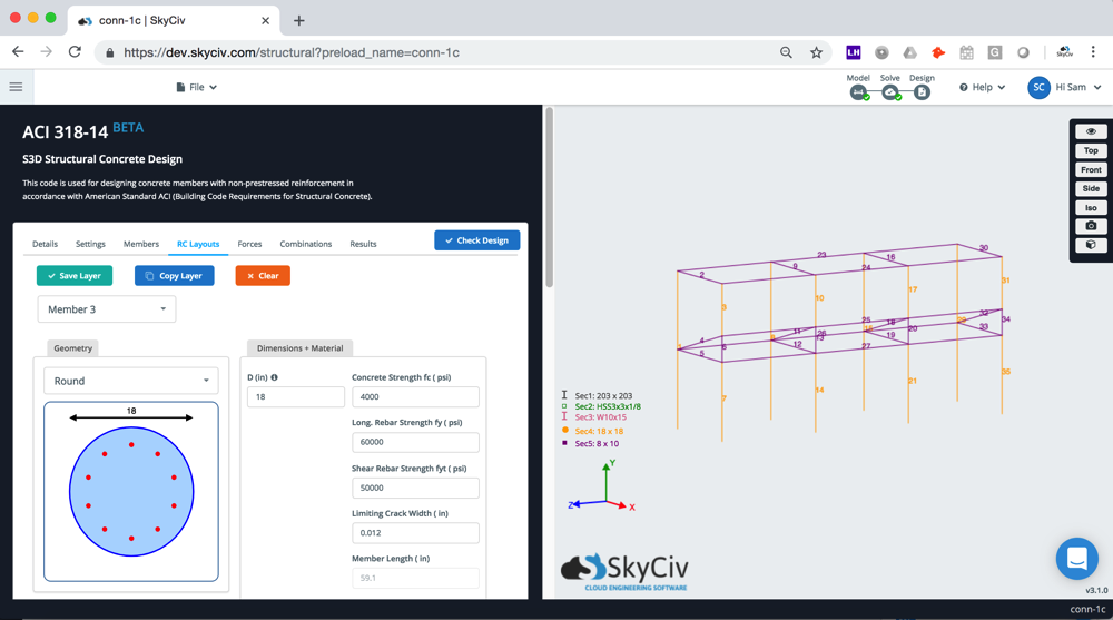 aci-318-14 design software skyciv integrated