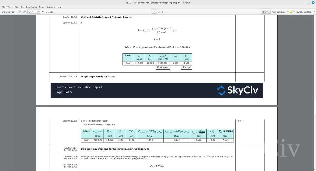 ASCE 7-16 Αναλυτική Έκθεση Σεισμικού Φορτίου