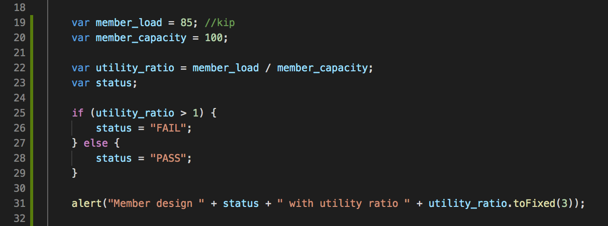 programming in structural engineering, showing code