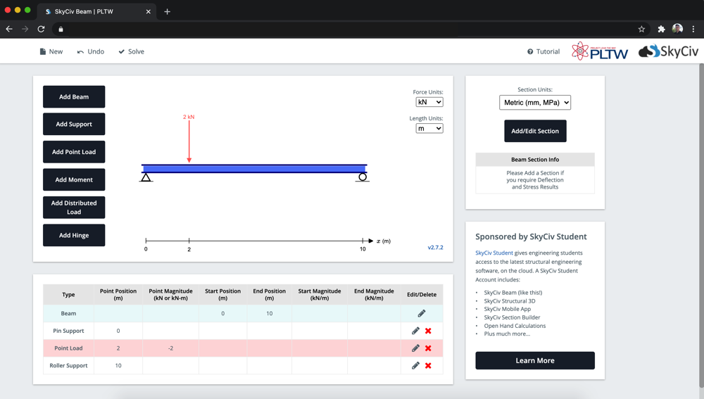 PLTW uses SkyCiv for internal tools