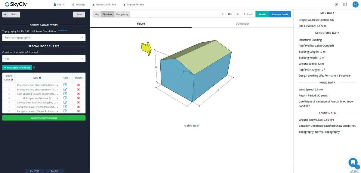 に 1991 積雪荷重入力パラメータ