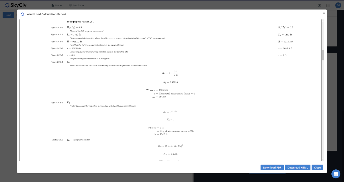 Topography Factor parameters