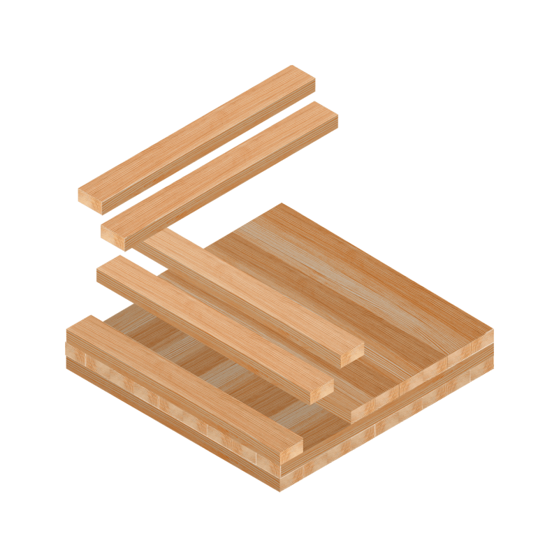 Depiction of how CLT panels are constructed