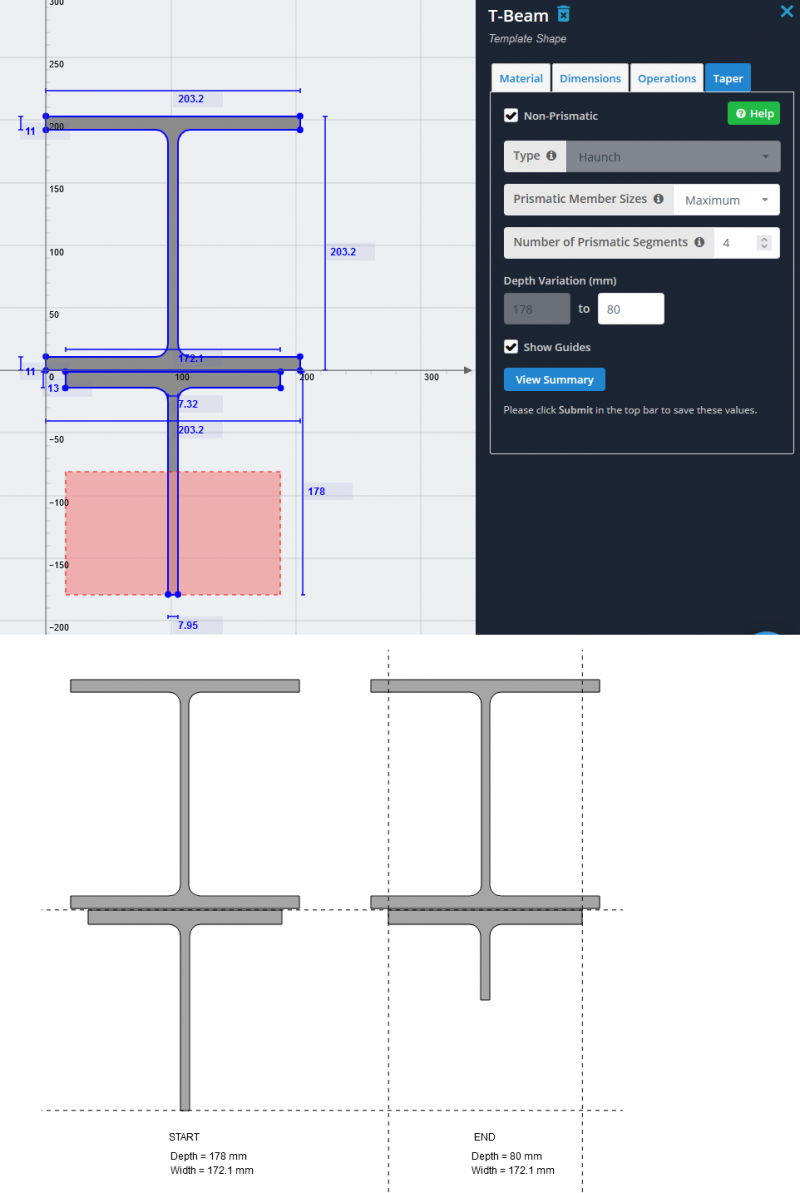 Tapered Sections | SkyCiv Engineering