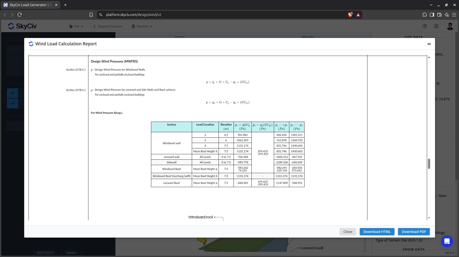 NSCP 2015 Detailed Wind load Report