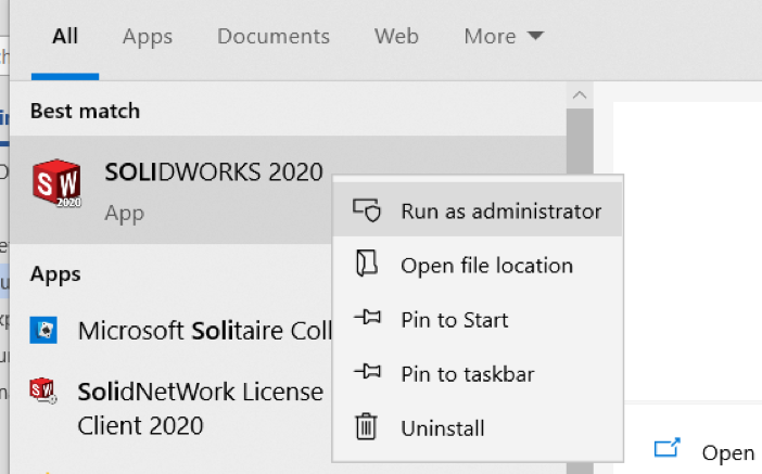 Documentos do SOLIDWORKS no Gerenciador de arquivos - 2022 - Ajuda