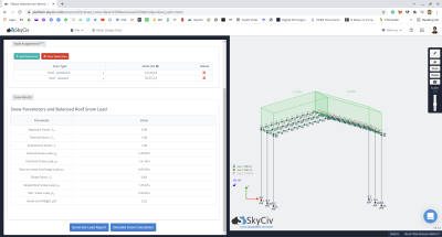 S3d Interface Charge de neige intégrée dans SkyCiv S3D | Logiciel d'analyse ...