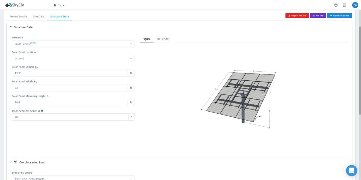 ASCE 716 Wind Load Calculations (Solar Panels) SkyCiv Cloud Structural Analysis Software