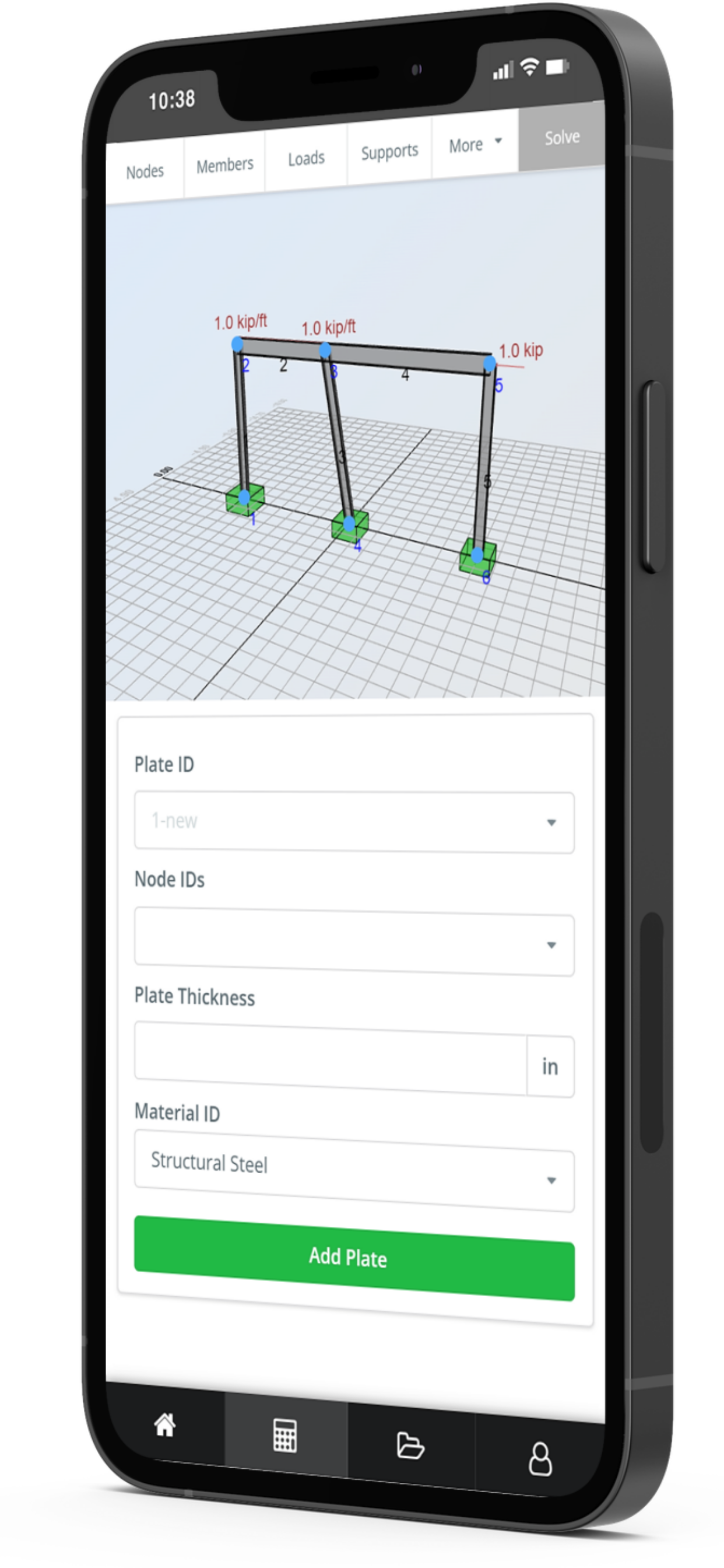 SkyCiv mobiel frame