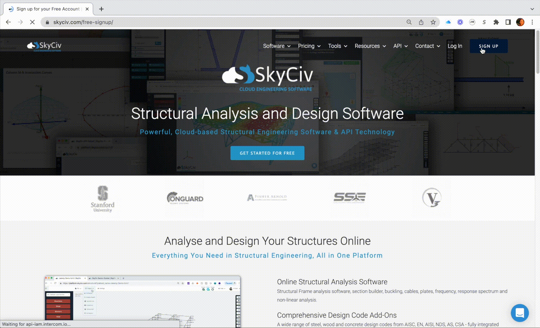 SkyCiv Cloud Computing Gif